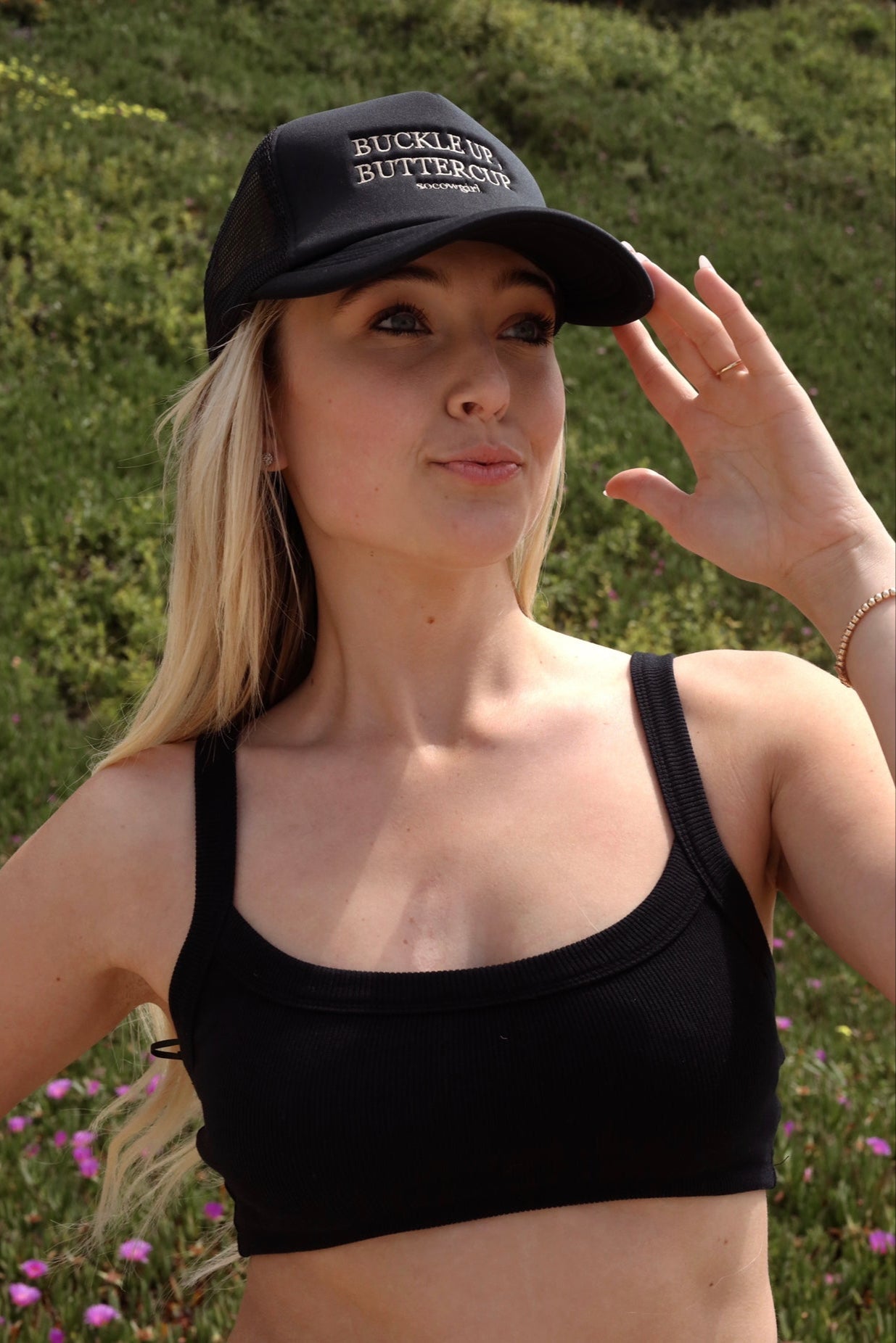 Basic Mini Cropped Tank in Black