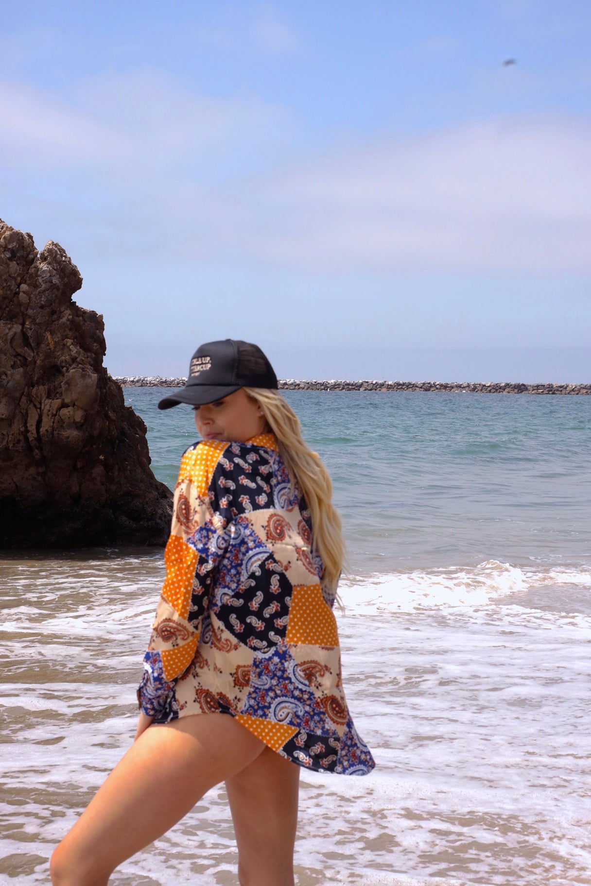 Evelyn Button Up Top in Bandana