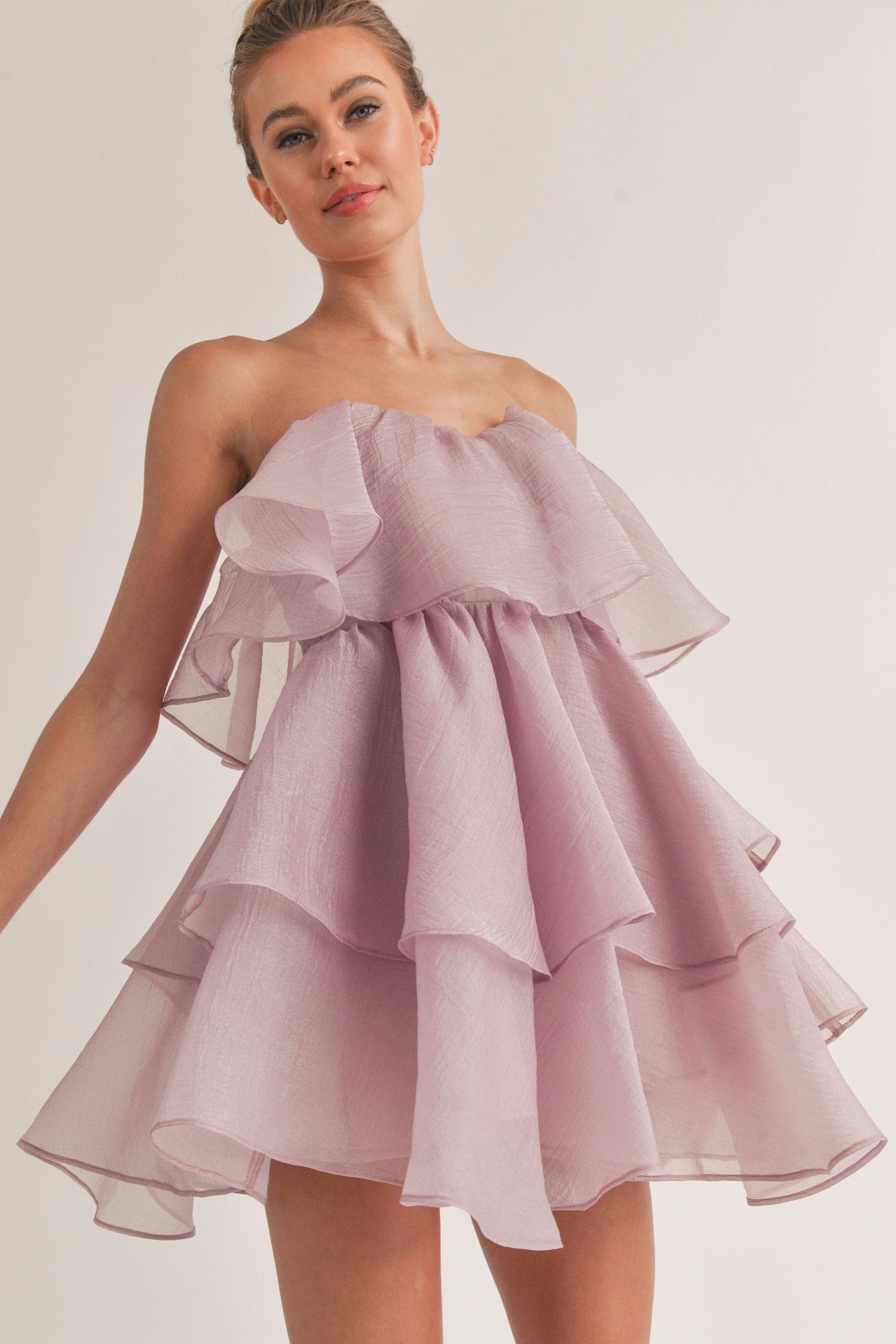 Serena Mini Dress in Lilac