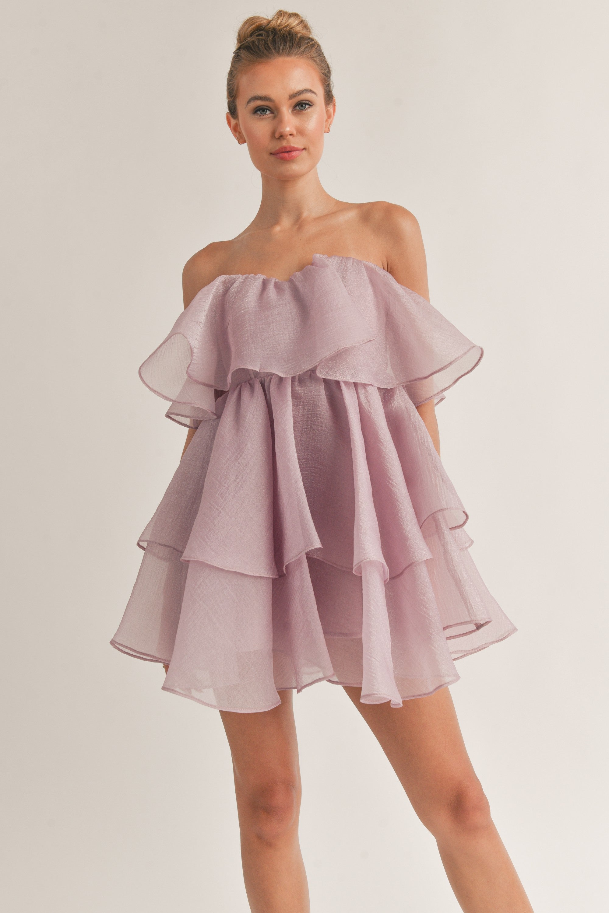 Serena Mini Dress in Lilac