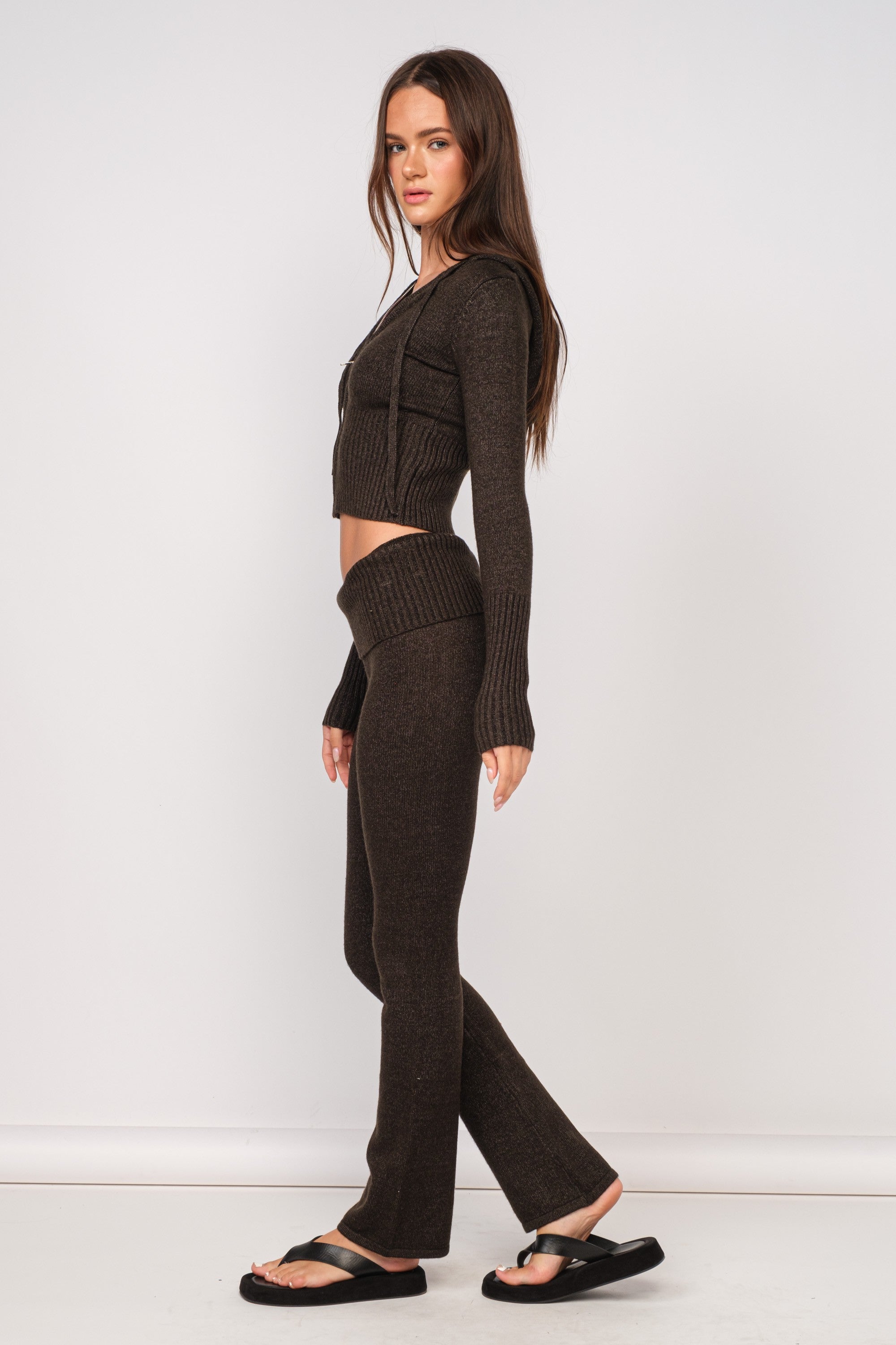 Ava Sweater Set in Dark Gray
