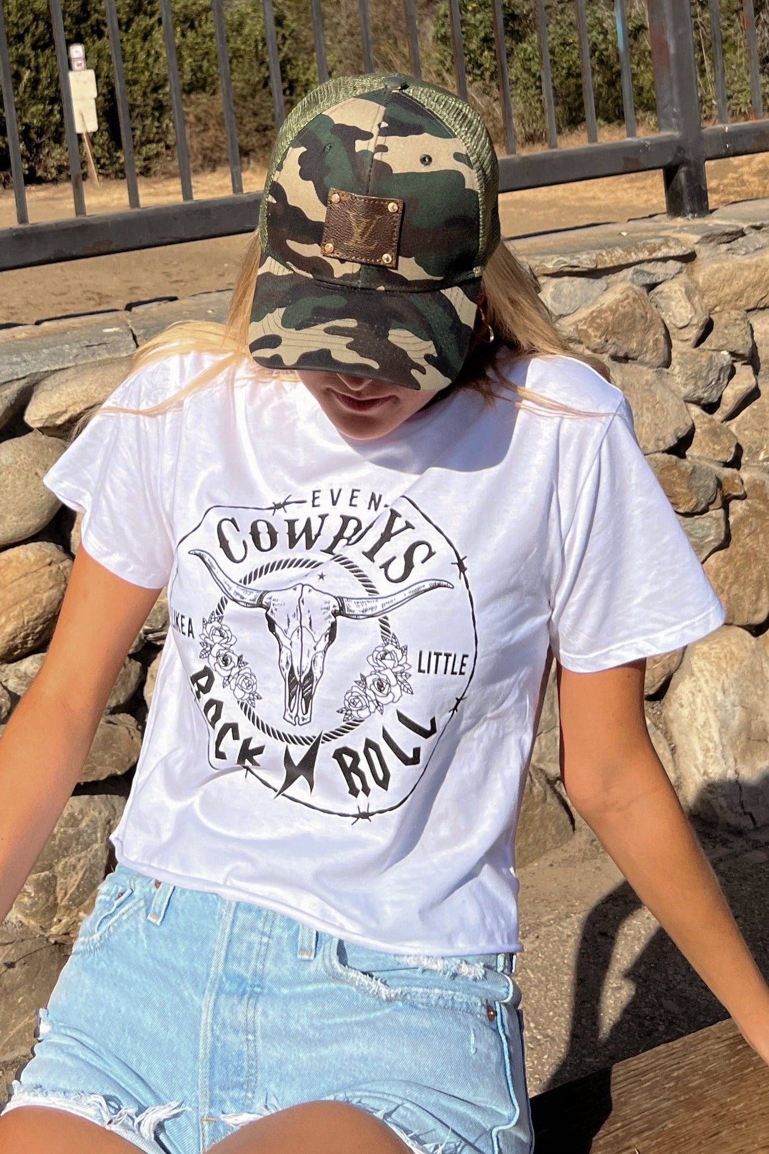 Even Cowboys Like a Little Rock & Roll Tee