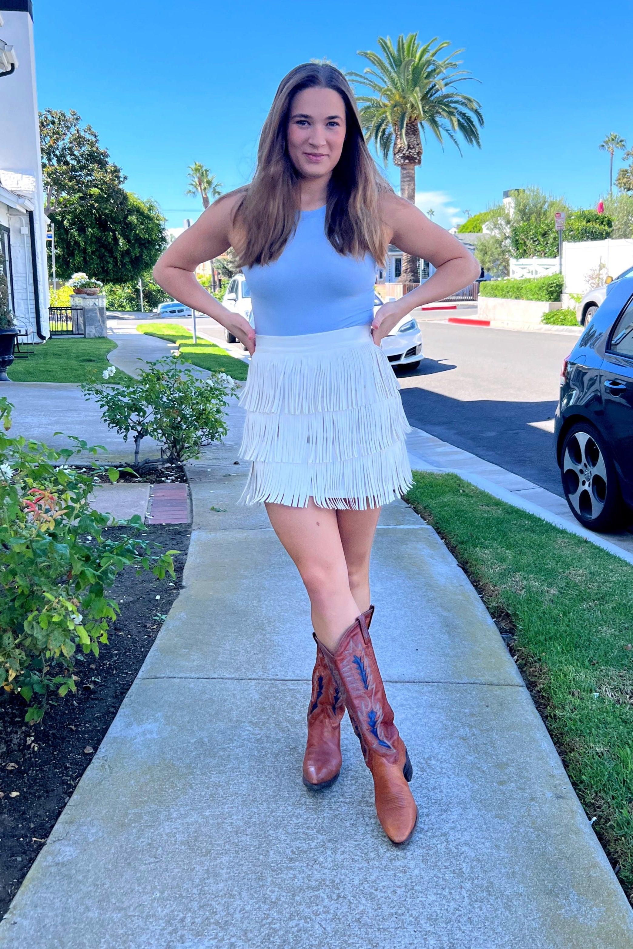 Basic Bodysuit in Light Blue