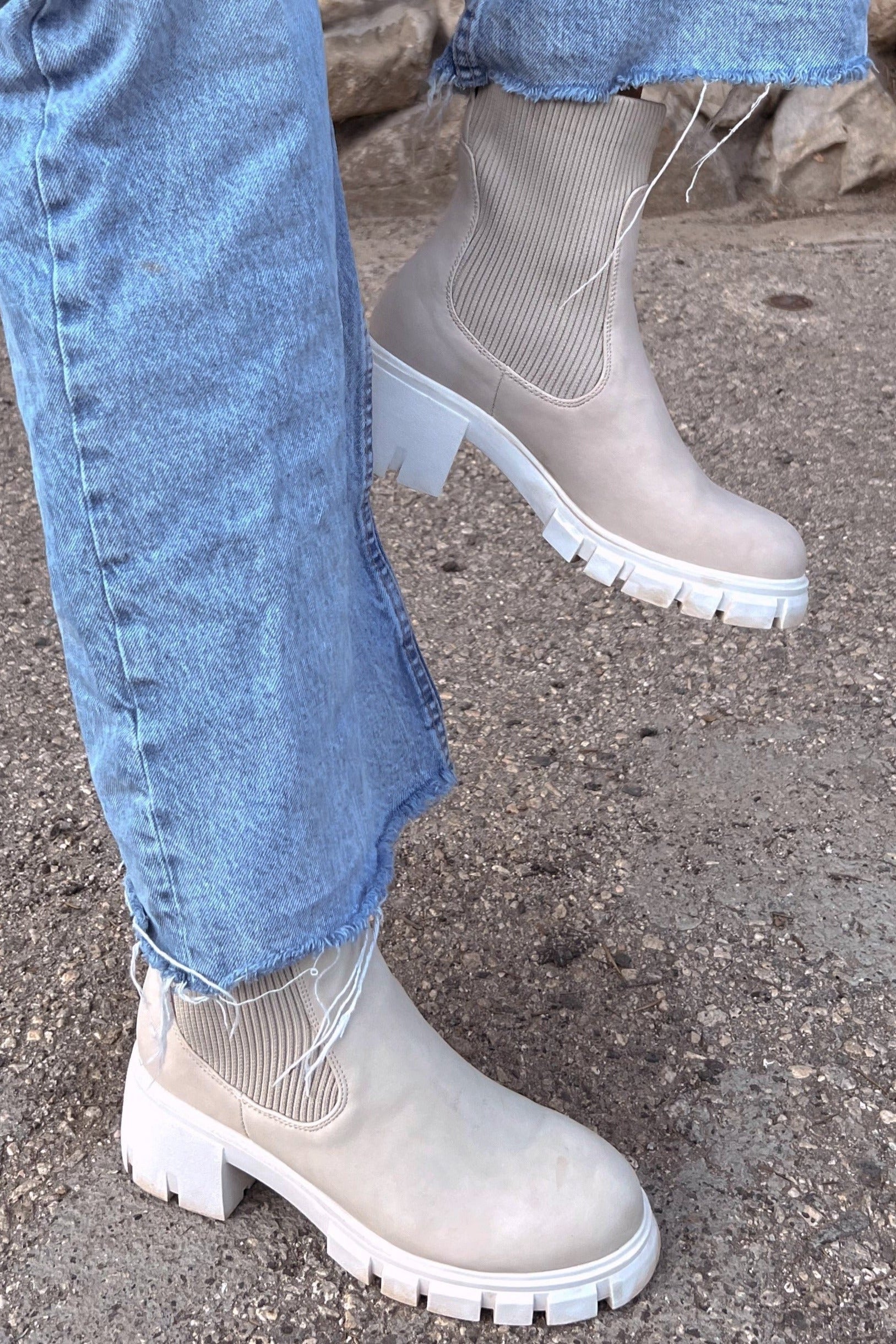 Chase Boots in Cream