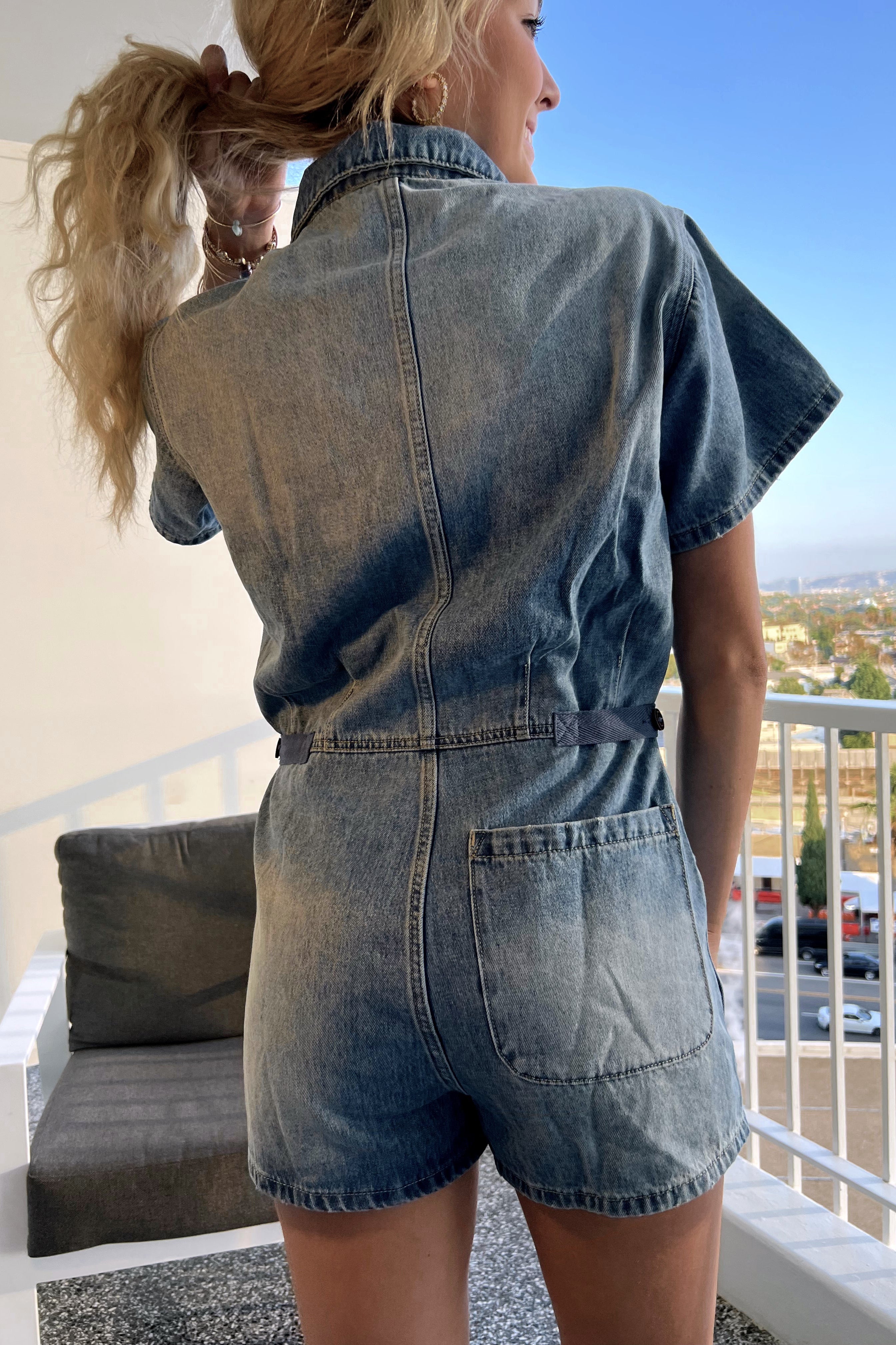 Jamie Denim Romper