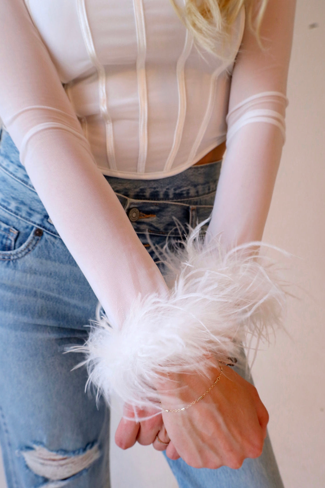 Ivy Long Sleeve Top in White