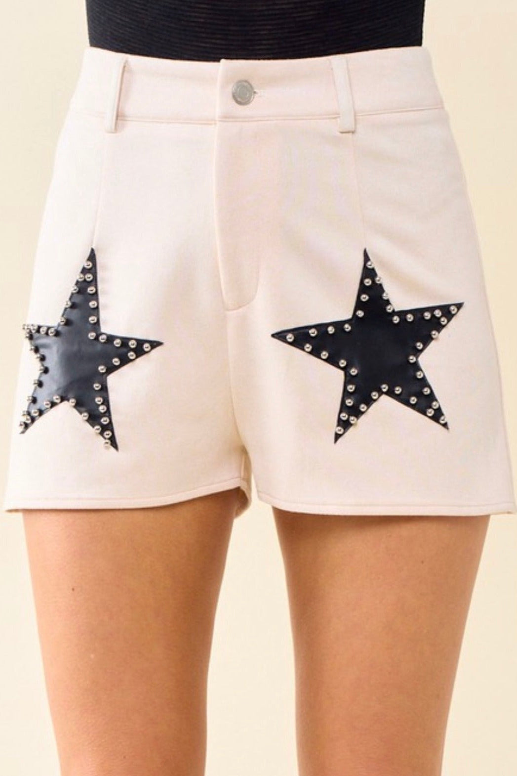 Madeline Star Shorts in Cream