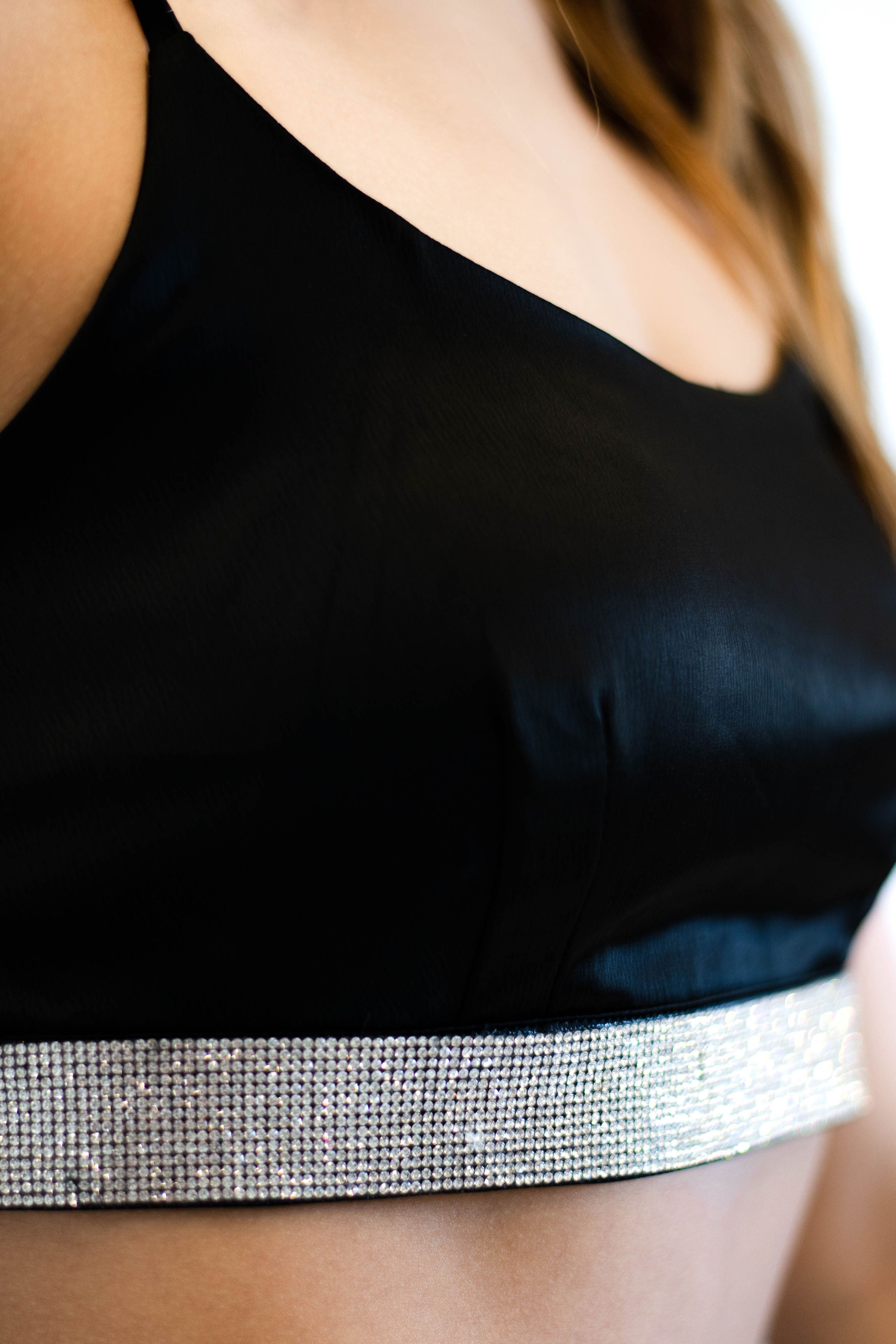 Brooke Cropped Top in Black