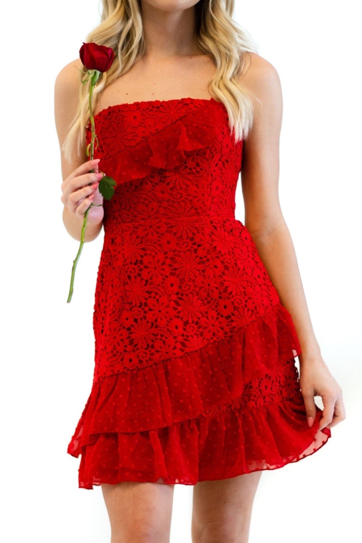 Ruby Mini Dress in Red