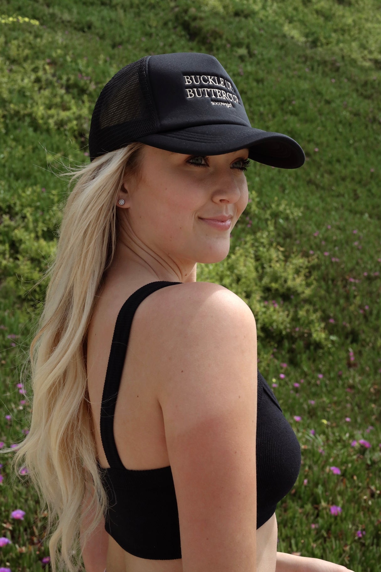 Basic Mini Cropped Tank in Black