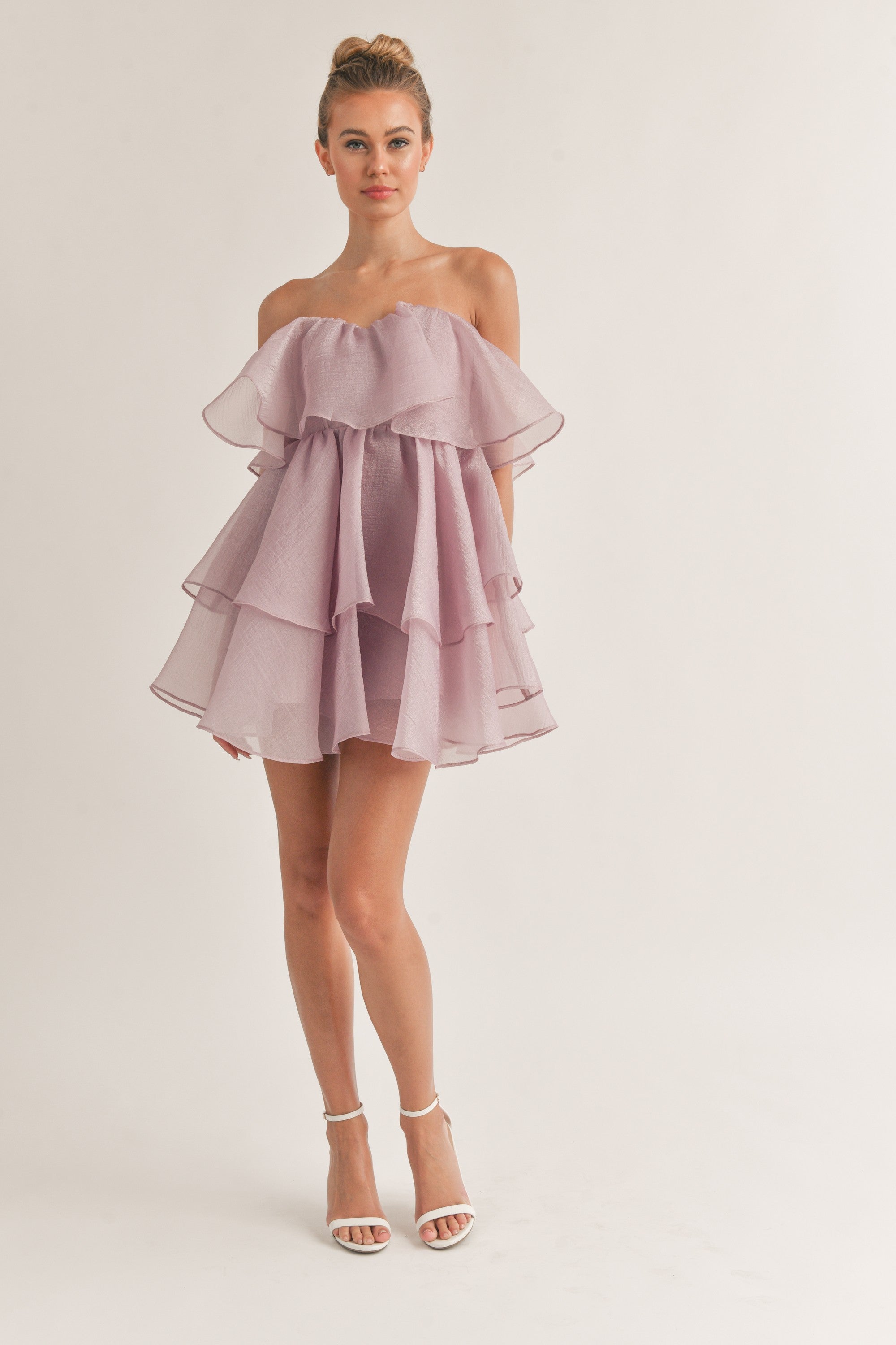 Serena Mini Dress in Lilac