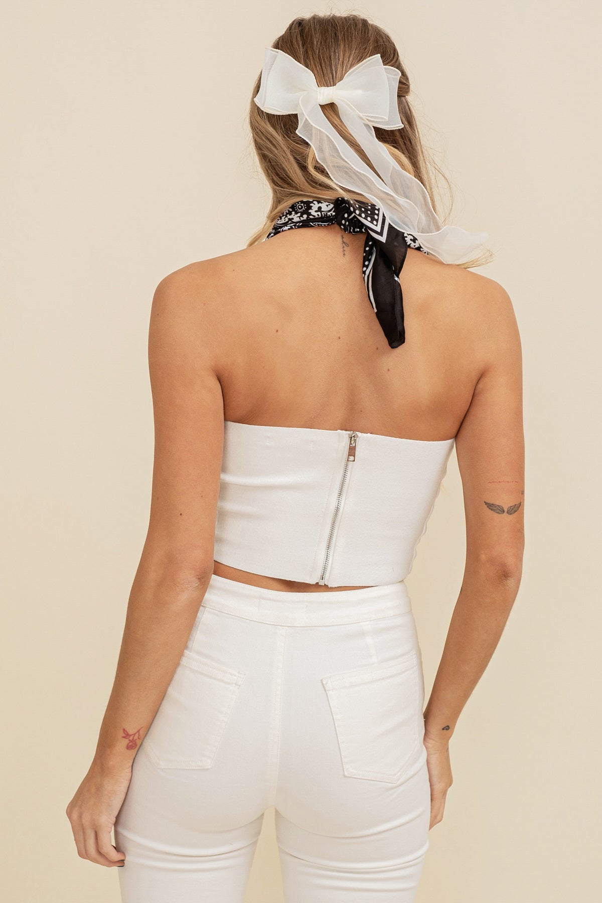 Rhinestone Bandana in Black