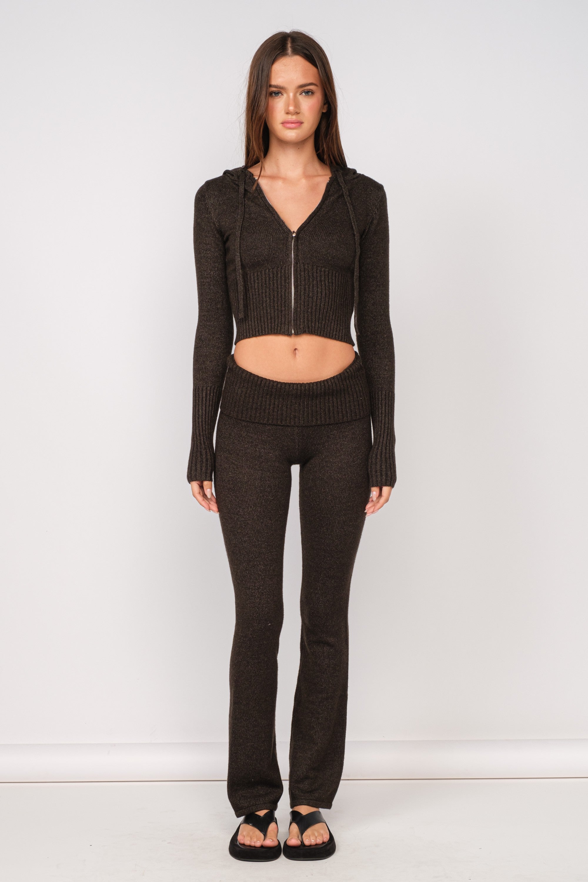 Ava Sweater Set in Dark Gray