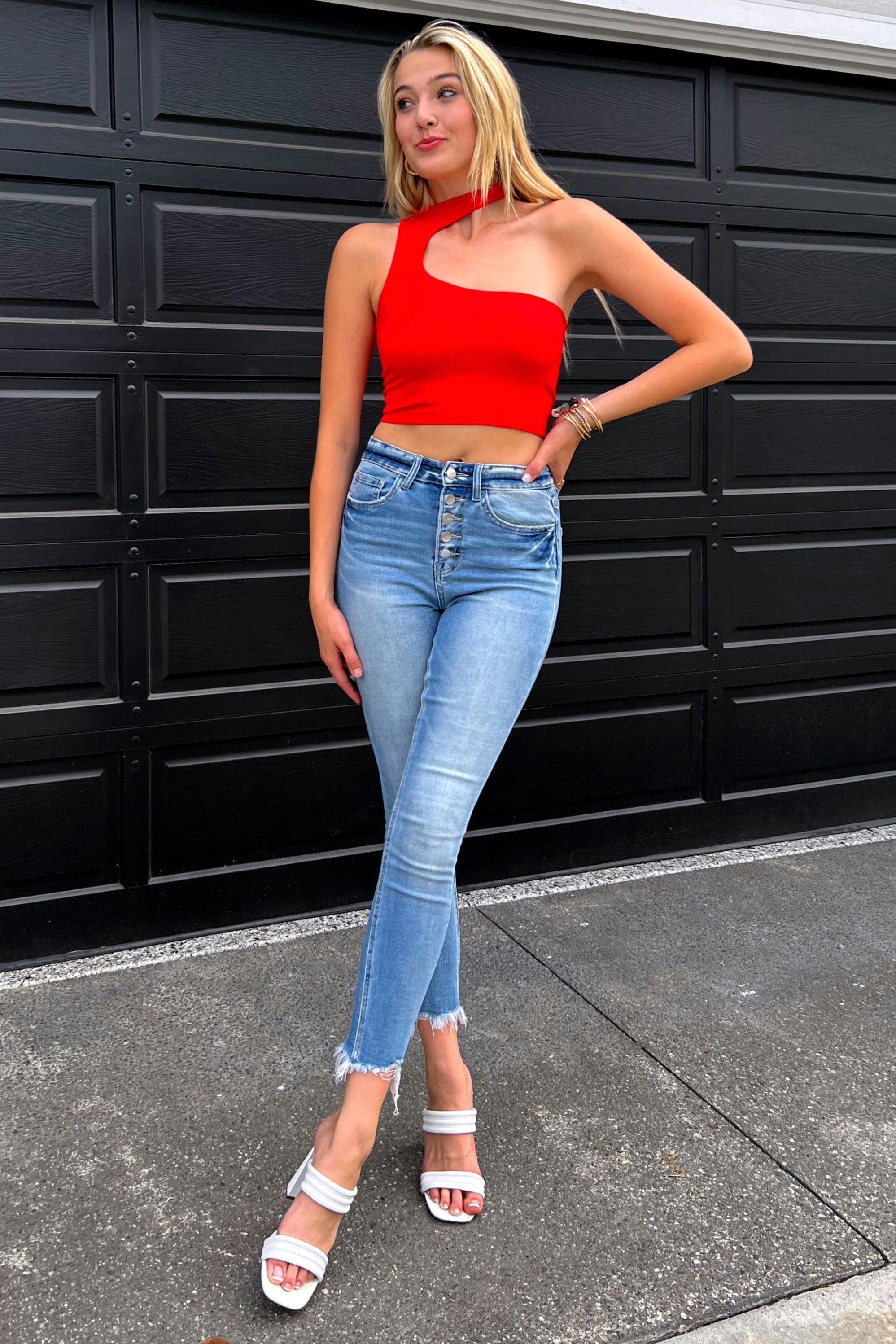 Scarlett Tank Top in Red