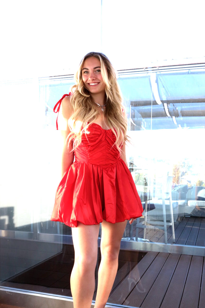 Carley Mini Dress in Red