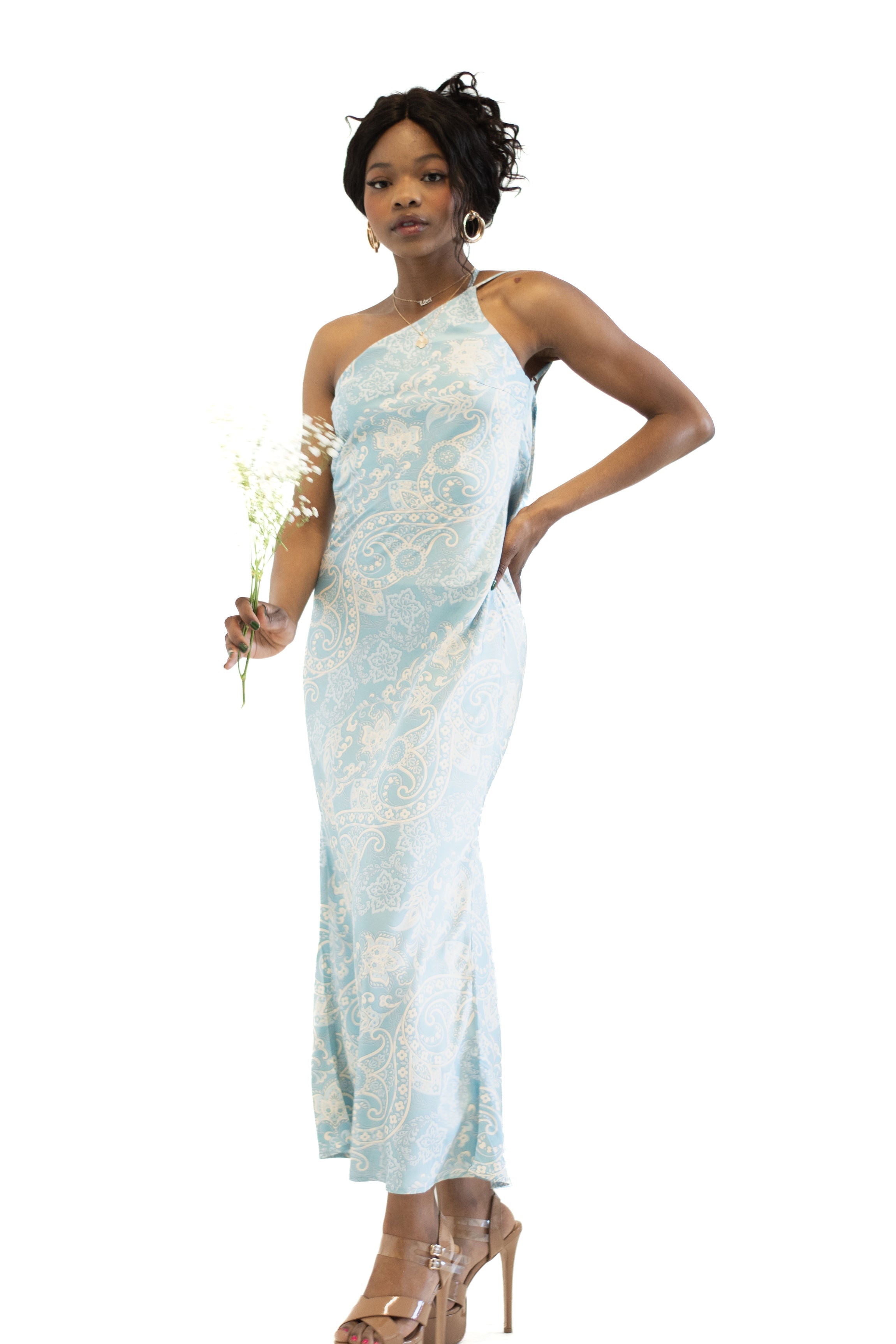 Josephine Maxi Dress in Light Blue